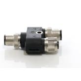 1 Verpackungseinheit (5 Stück) Y-Verteiler SAC-5PY-M/F-M VP SH 